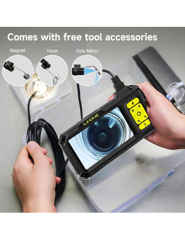 Cámara de Borescopio ILIHOME HD 1080P 4.3" IP67 5m
