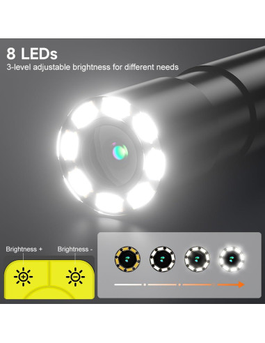 Cámara de Borescopio ILIHOME HD 1080P 4.3" IP67 5m