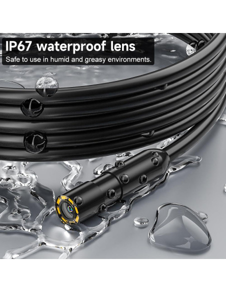 Cámara de Borescopio ILIHOME HD 1080P 4.3" IP67 5m