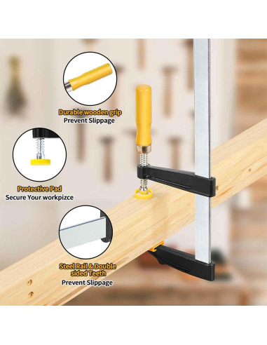Garras de barra 15.24 cm WiseLifeTech - 4-pack 136 kg