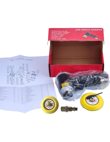 Lijadora de aire orbital PROSHI 2" y 3" con accesorios