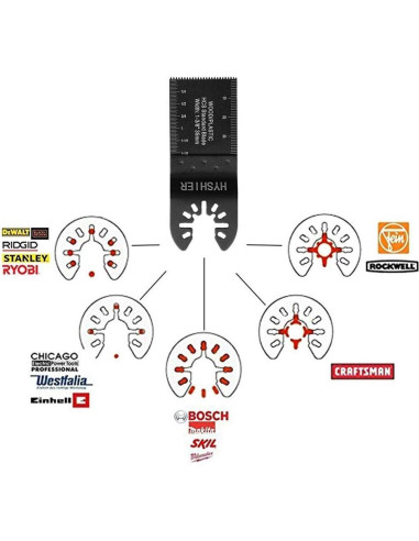 50 Cuchillas de Sierra Oscilante HYSHIER para Madera y Metal