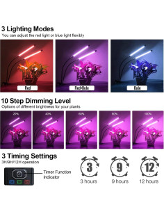 Luz de Crecimiento Bseah 10W Espectro Completo 2 Paquetes 2