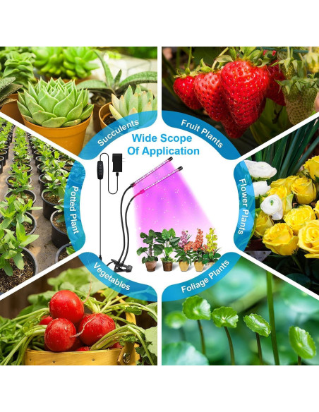 Luz de Crecimiento Bseah 10W Espectro Completo 2 Paquetes
