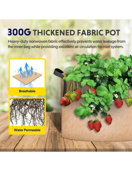 Bolsa de Crecimiento iPower 15 Galones 6-Pack Tela Resistente Bolsa de Crecimiento iPower 15 Galones 6-Pack Tela Resistente