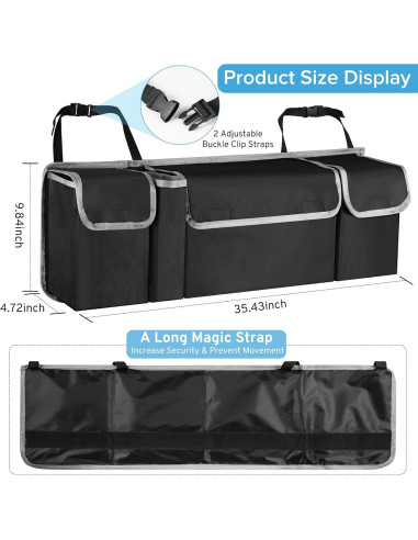 Organizador de Maletero Szyuchen para SUV Honda y Toyota 90x25cm