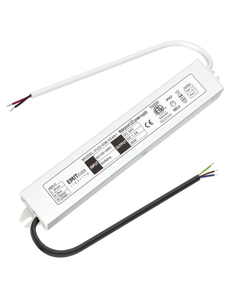 Transformador LED EMITEVER 36W 24V DC IP67 para Tiras