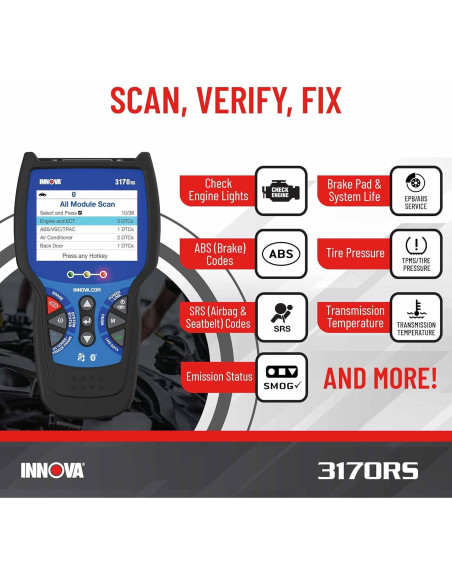 Escáner OBD2 Innova 3170RS - Diagnóstico ABS y Luz de Aceite