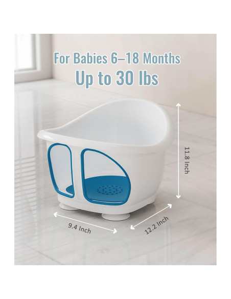 Asiento de Baño para Bebés GiggleGlow 6-18 Meses Antideslizante