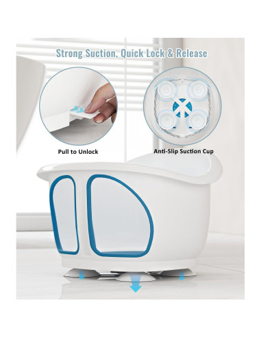 Asiento de Baño para Bebés GiggleGlow 6-18 Meses Antideslizante