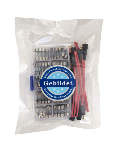 Kit de Soporte de Fusible AGC 5x20mm + 150 Fusibles Vidrio