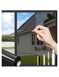 Película de Privacidad para Ventanas ConCus-T 30x200cm Negro