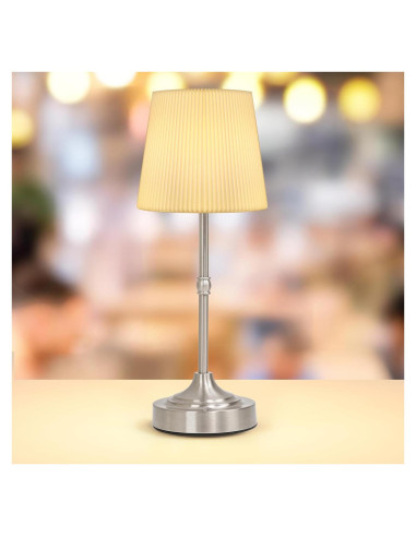 Lámpara de Mesa LED Inalámbrica Seraph Plata 3 Niveles