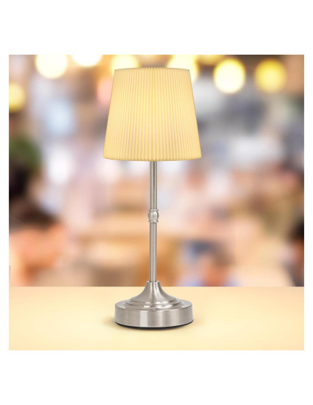 Lámpara de Mesa LED Inalámbrica Seraph Plata 3 Niveles