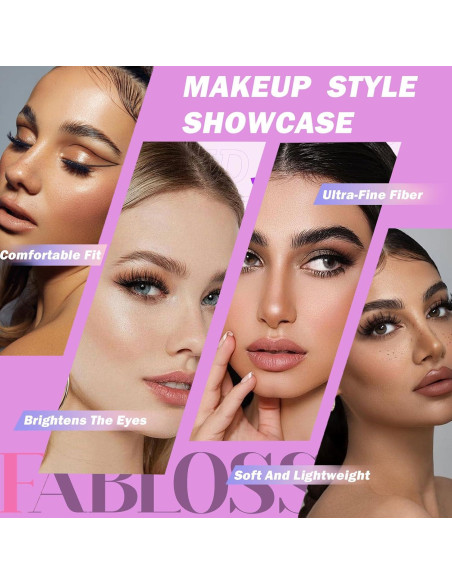 Pestañas Autoadhesivas Fabloss 80 Pcs Racimos Reutilizables