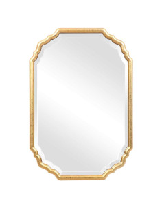 Espejo Ovalado Spinner 81x56 cm Oro Metálico Colgante