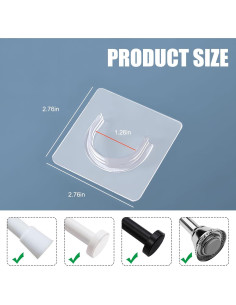 Paquete de 8 Soportes Adhesivos para Barra de Ducha PKRFCJ 2
