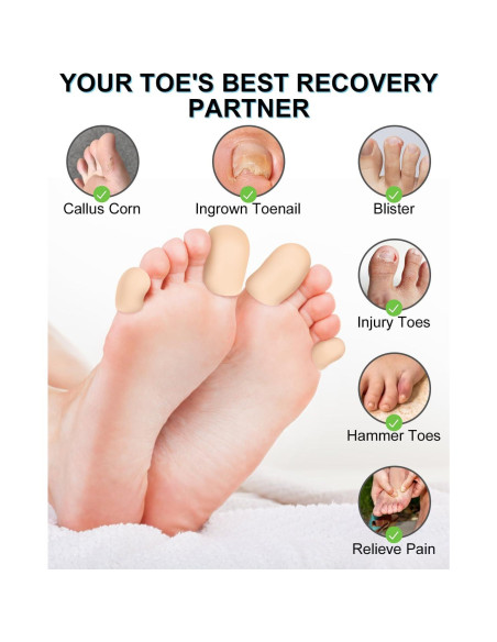 6 Protectores de Dedos de Gel DLMDLM - Alivio para Ampollas y Callos