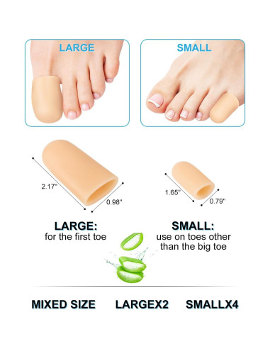 6 Protectores de Dedos de Gel DLMDLM - Alivio para Ampollas y Callos