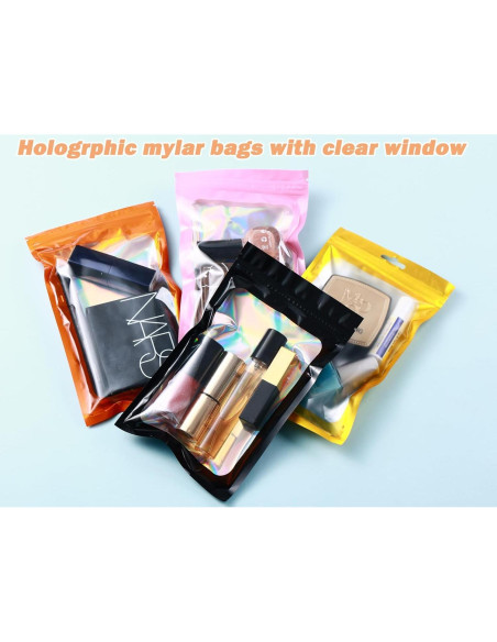 200 Bolsas Mylar Holográficas 10x15 cm Resellables Lucpur