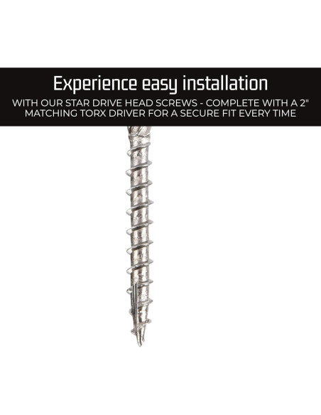 Tornillos para Deck Bolt Dropper Acero Inoxidable 6.35 cm (350 Pzas)