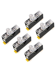 Portafusible uxcell FS-101 con Fusible 6x30mm 250V 10A - 5Pcs