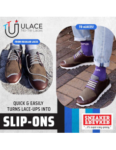 Cintas Elásticas Sin Nudos uLace Slims - Gris Claro - 14 Unidades 2