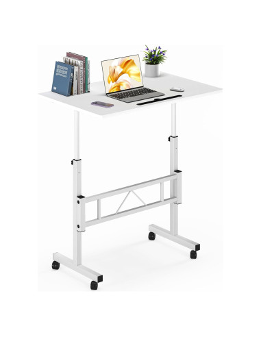 Escritorio de Pie Ajustable Autex AT-SD-Blanco 80x40 cm