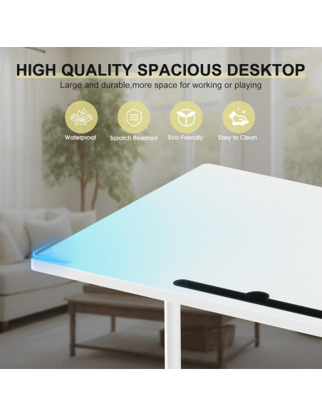 Escritorio de Pie Ajustable Autex AT-SD-Blanco 80x40 cm