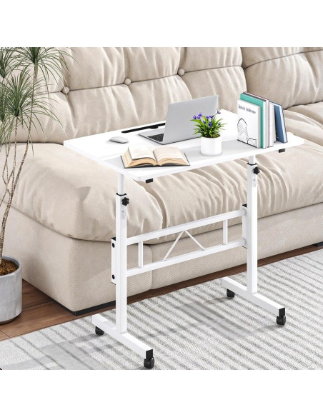 Escritorio de Pie Ajustable Autex AT-SD-Blanco 80x40 cm