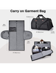 Bolsa de viaje convertible PUCUWU 56L con compartimento para zapatos 2