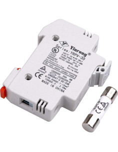 Soporte de Fusible Solar ZOOKOTO 20A 1000V Riel DIN 1 Polo 2