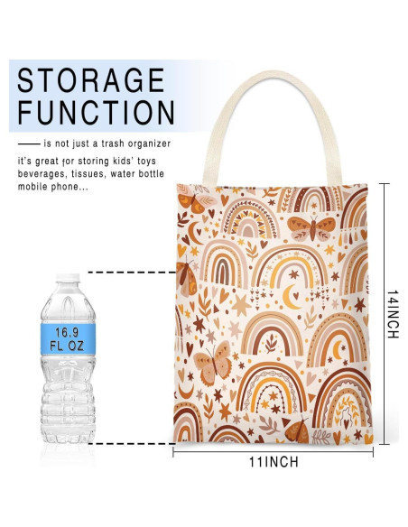 Bolsa de Basura Colgante para Auto IRADA Arcoíris Impermeable