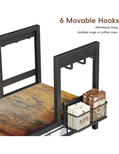 Cajón Organizador K Cups KLM - Estación de Café con Soporte para Tazas