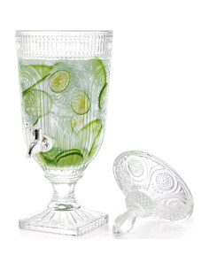 Dispensador de Bebidas Kingrol 3 Litros Vidrio Vintage con Grifo 2