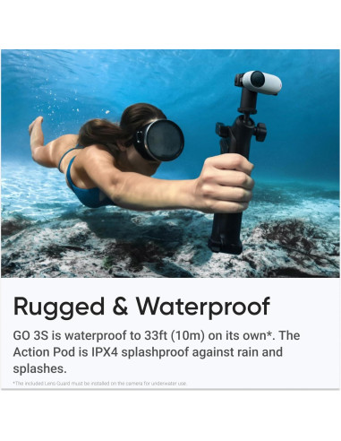 Cámara de Acción Insta360 GO 3S Blanca 128GB 4K Impermeable