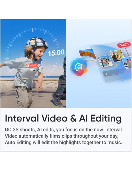 Cámara de Acción Insta360 GO 3S Blanca 128GB 4K Impermeable