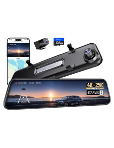 Cámara Espejo Retrovisor Pelsee P12 Pro Max 4K+2.5K WiFi