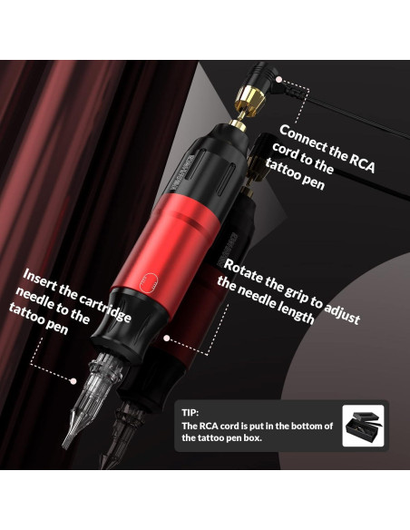 Kit de Tatuaje Wormhole con Máquina Rotativa y Fuente de Poder