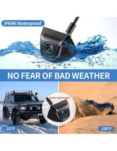 Cámara de Reversa AUCARAUTO K21 HD 720P 170 Impermeable