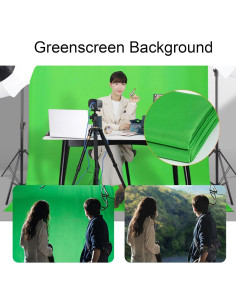 Fondo de Pantalla Verde Profesional Pilipane 3x2.5m Algodón 2