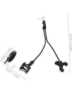 Soporte de Micrófono Kisangel con Filtro Anti-Pop y Cuello de Ganso 2