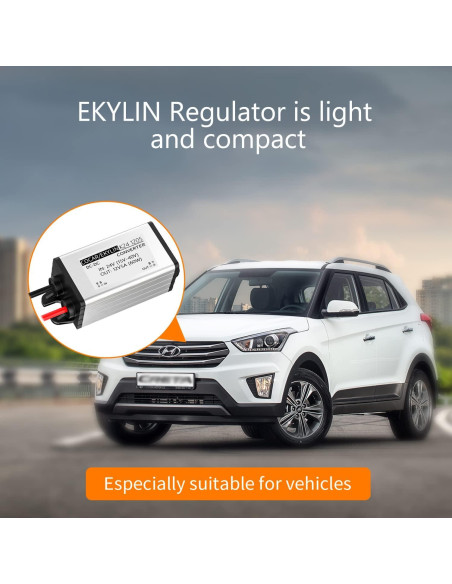 Convertidor DC 24V a 12V 5A EKYLIN Impermeable 60W