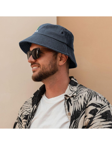 Sombrero de Cubo Unisex KCNSEZA Algodón Lavado Azul Marino Sombrero de Cubo Unisex KCNSEZA Algodón Lavado Azul Marino