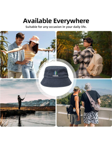 Sombrero de Cubo Unisex KCNSEZA Algodón Lavado Azul Marino