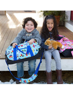 Bolsa de viaje Wildkin para niños 45.72x22.86cm Trenes Aviones Camiones 2