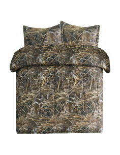 Conjunto Edredón Twin VISI-ONE Camo Max 7 Microfibra 2 Piezas