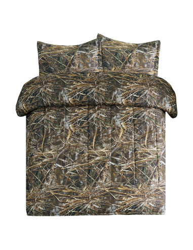 Conjunto Edredón Twin VISI-ONE Camo Max 7 Microfibra 2 Piezas