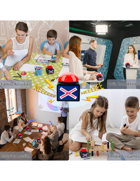 Juego de Timbres de Alarma BOSKEY 4 Piezas para Trivia