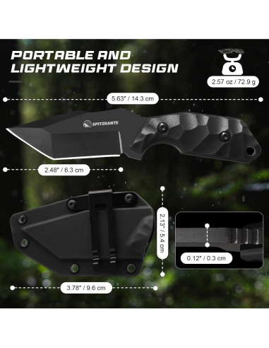 Cuchillo de Cuello SPITZKANTE XIAOTANKE 7.8 cm Acero Inoxidable